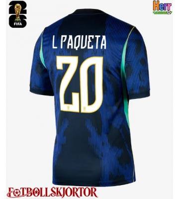 Brasilien Lucas Paqueta #20 Bortatröja VM 2026 Kortärmad